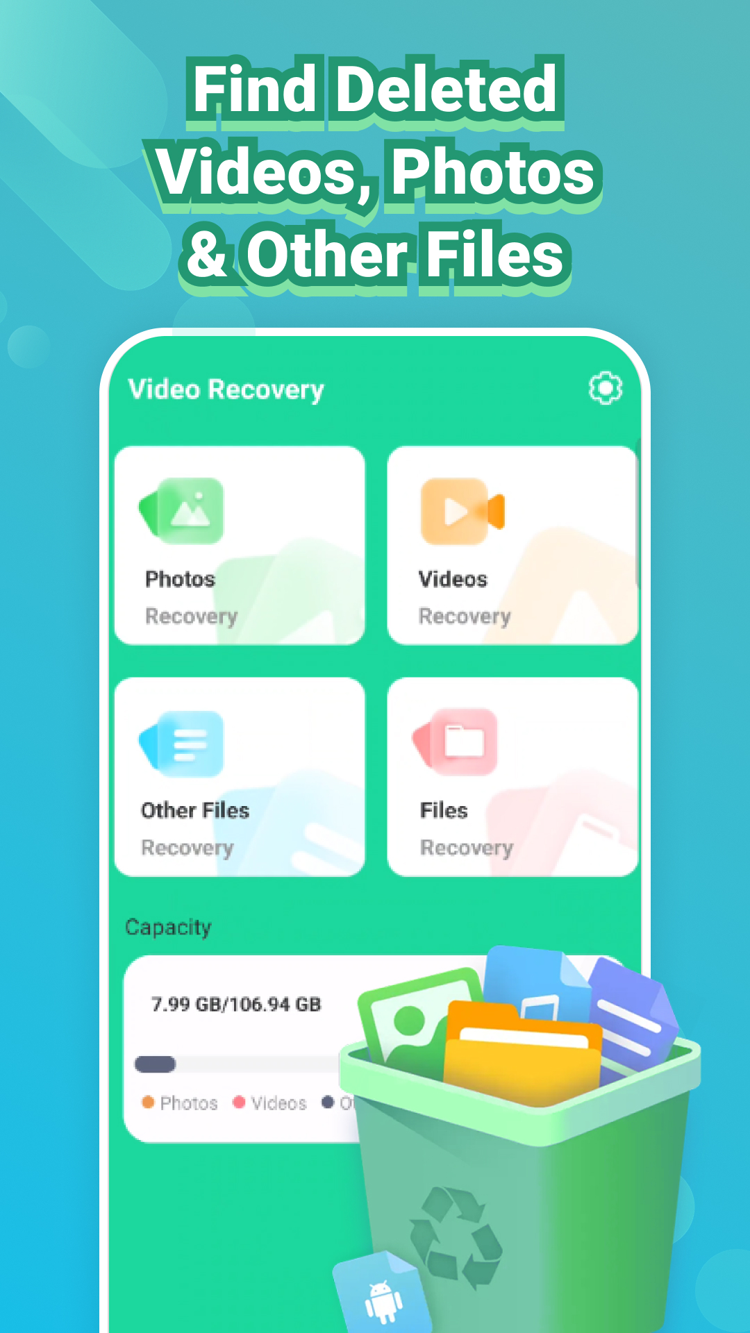 Video Recovery App Interface